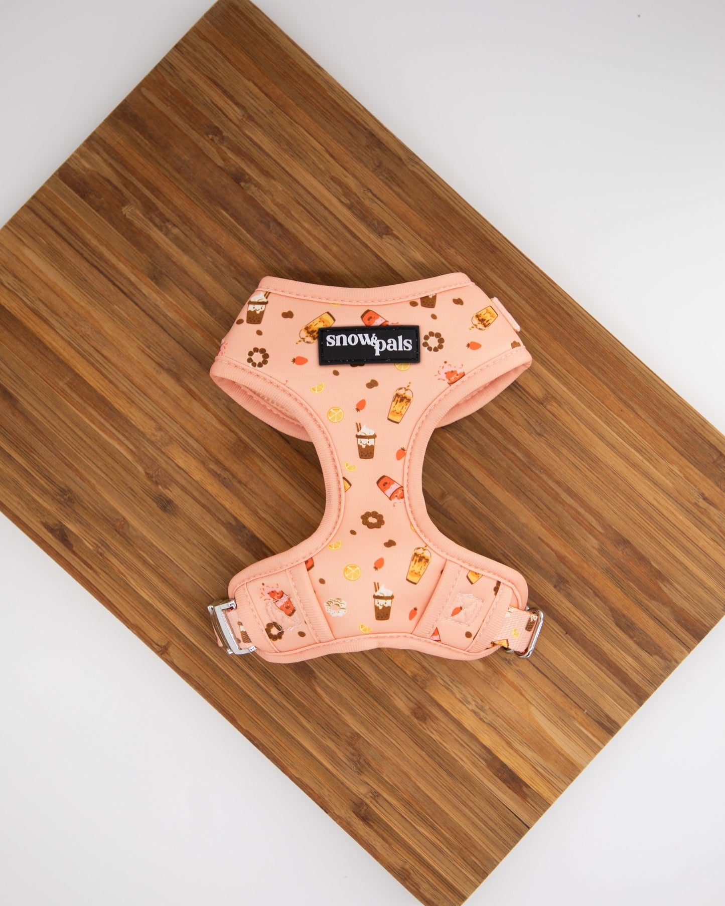 Dog harness with boba patterns