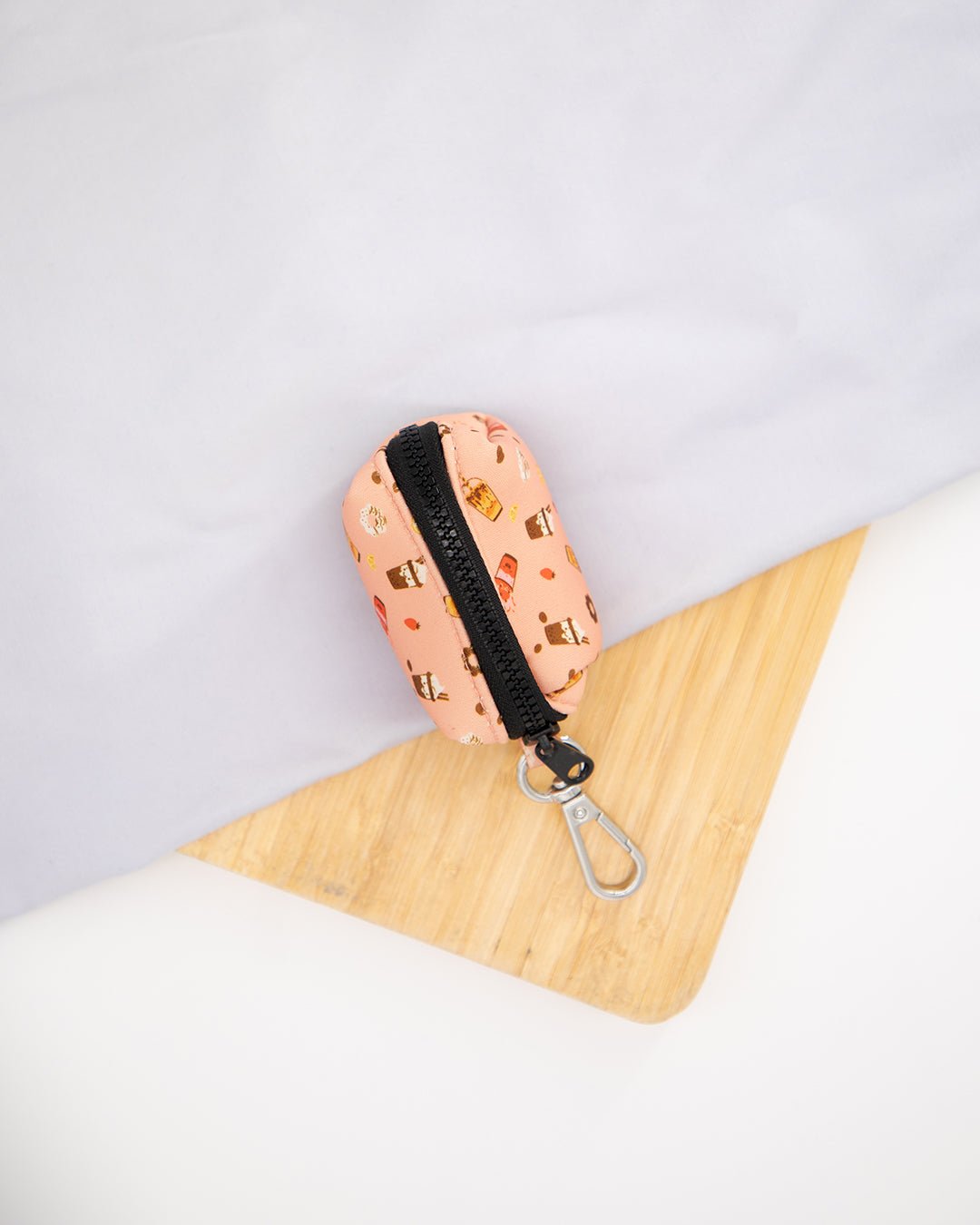 Dog poop bag with boba design