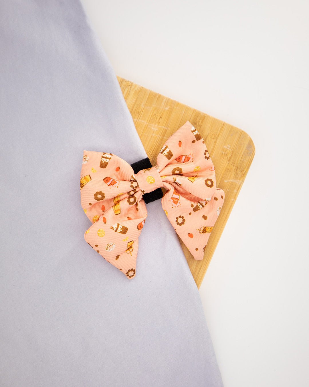 Dog bowtie with boba design