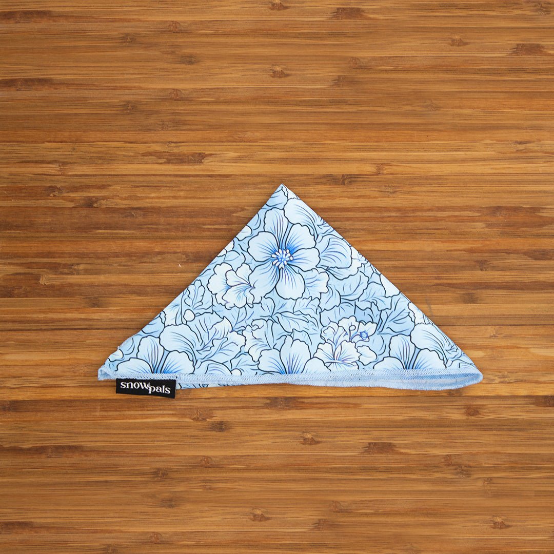 Blue floral bandana