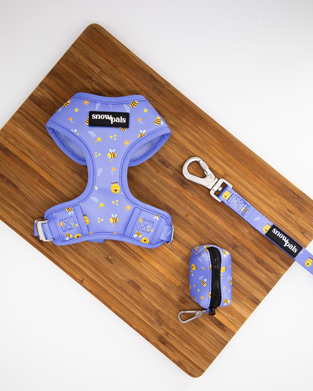 Dog harness with bee designs
